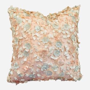 Ethereal Blossom Appliqué luxury Pillow